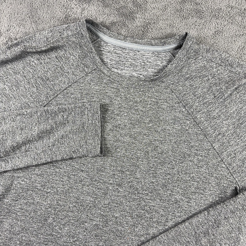 Lululemon Shirt Womens L/XL Gray Long‎ Sleeve Athletic Performance Raglan